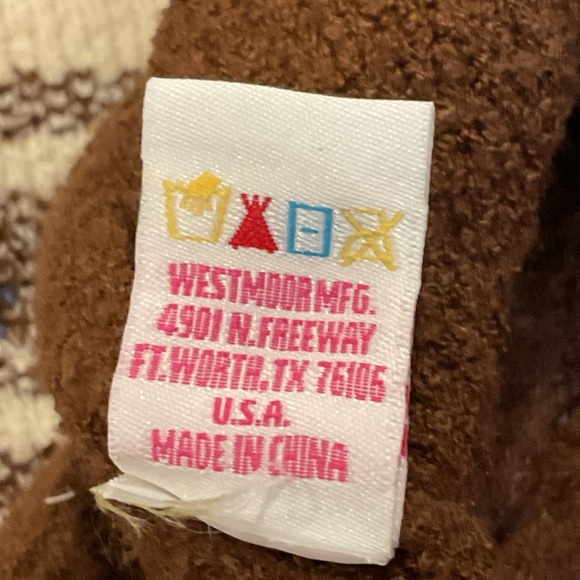 Panhandle Southwestern Brown & Blue Patterned Full Zip Sweater. Size Large - Picture 8 of 8